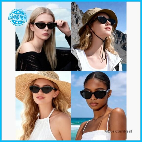 Retro Cat Eye Sunglasses Y2K Vintage Acetate Frames UV400 Protection main image 7